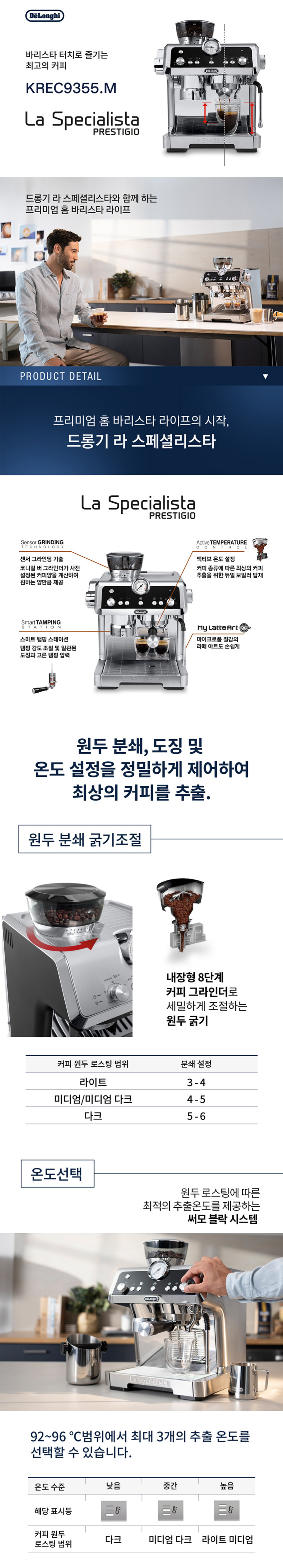 라 스페셜리스타 프레스티지오 반자동 커피머신